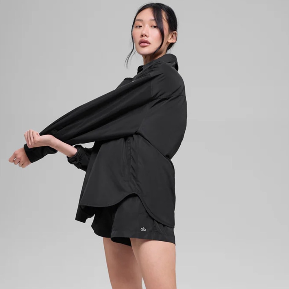 ALO Socialite Shacket in Black Lightweight Jacket NWT XS - Picture 3 of 16